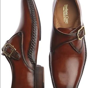 Stefano Cisso Rome Tan Monk Strap Shoes. Authentic and gently used. Size 10.5